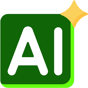 The letters "AI" inside a box and a stylized star on the top right.